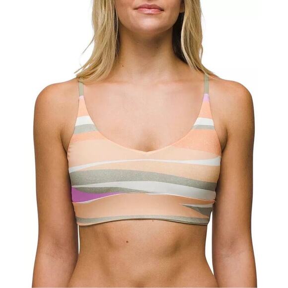 NWT PRANA Willow Falls Reversible Swim Top, Size S, Purple, Orange, Green - Picture 1 of 8